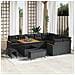 Set Divano da Giardino con cuscino 12 pcs Nero Poly Rattan - Foto miniatura 2
