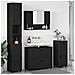 Set di mobili per il bagno 4 pcs Nero 30 x 35 x 192 cm - Foto miniatura 2