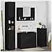 Set di mobili per il bagno 4 pcs Nero 30 x 35 x 192 cm - Foto miniatura 4