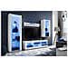 Komodee, Set Di Mobili Porta TV Tivoli Medio RTV, White /White, LED Blu, Larghezza 245 cm x Altezza 159 cm x Profondità 35 cm, Per soggiorno, Camera da letto - Foto miniatura 2