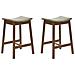 Set Di 2 Sgabelli Da Bar Dixon Legno Marrone Scuro /verde - Foto miniatura 2