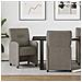 Sedie da Pranzo con Ruote 2 pcs Grigio 57 x 67 x 95 cm - Foto miniatura 2