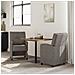 Sedie da Pranzo con Ruote 2 pcs Grigio 57 x 67 x 95 cm - Foto miniatura 3