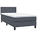 Giroletto a Molle con Materasso Grigio Scuro 80x220 cm Velluto - Foto miniatura 4