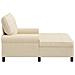 Chaise Lounge con cuscino Crema 91 x 157 x 91 cm Tessuto - Foto miniatura 5