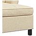 Chaise Lounge con cuscino Crema 91 x 157 x 91 cm Tessuto - Foto miniatura 7
