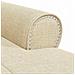 Chaise Lounge con cuscino Crema 91 x 157 x 91 cm Tessuto - Foto miniatura 8