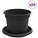 Vasi per Piante 24 pcs Nero Ø 12,5 x 10 cm Plastica - Foto miniatura 1