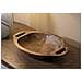 Ciotola Svuotatasche Wan In Teak Riciclato Con Manici 37x26,5x7 Cm — Pezzo Unico - Foto miniatura 7