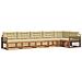 Set di divani da esterno con cuscino 6 pcs Naturale e Beige - Foto miniatura 1