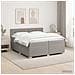 Letto box spring con materasso Tortora 200 x 200 cm Tessuto - Foto miniatura 7