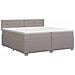 Letto box spring con materasso Tortora 200 x 200 cm Tessuto - Foto miniatura 1