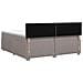 Letto box spring con materasso Tortora 200 x 200 cm Tessuto - Foto miniatura 8