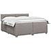Letto box spring con materasso Tortora 200 x 200 cm Tessuto - Foto miniatura 10