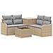 Set di divani 6 pz Beige e Grigio Chiaro - Foto miniatura 1