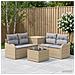 Set di divani 6 pz Beige e Grigio Chiaro - Foto miniatura 3