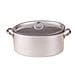 Casseruola Ovale 2 Maniglie con Coperchio Diametro 30 cm - Linea Alluminio 3 mm - Foto miniatura 1