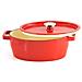 Cocotte Ovale 2 Maniglie con Coperchio ad Induzione 29 cm Rosso - Foto miniatura 3