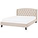 Letto In Tessuto Beige 160 X 200 Cm Bordeaux - Foto miniatura 8