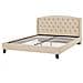 Letto In Tessuto Beige 160 X 200 Cm Bordeaux - Foto miniatura 17