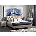 Letto In Tessuto Beige 160 X 200 Cm Bordeaux - Foto miniatura 2