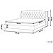 Letto In Tessuto Beige 160 X 200 Cm Bordeaux - Foto miniatura 5