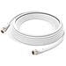 Cavo Antenna Tv Maschio Femmina Coxial 9.5mm Pvc 5m Bianco - Foto miniatura 1