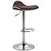 Sgabello Bar Shanghai in Tessuto - Sgabello Alto Cucina Girevole e Regolabile 60-80cm - Sgabello Design da Bancone Imbottito Marrone - Foto miniatura 1