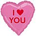 Amscan - Palloncino Alluminio Cuore Rosa I Love You - Foto miniatura 1
