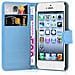 Cadorabo Custodia Compatibile Con Apple Iphone 5 / Iphone 5s / Iphone Se In Pastello Blu - Coperchio Protettiva Con Chiusura Magnetica, Funzione Stand E Tasca Per Le Carte - Foto miniatura 3