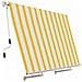 Tenda Da Sole A Caduta 300x250 Giallo / bianco Cm Senza Cassonetto Braccetti Alluminio Regolabile - Foto miniatura 1