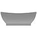 Lavabo con Troppopieno Ovale Turchese Grigio 58,5x39 cm Ceramica - Foto miniatura 2