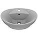 Lavabo con Troppopieno Ovale Turchese Grigio 58,5x39 cm Ceramica - Foto miniatura 1