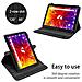 Custodia Per Tablet Compatibile Con Acepad A121 (10.1 Zoll) In Nero - Coperchio Protettivo A 360 Gradi Fatto Di Finta Pelle Con Funzione Di Stand E Banda Elastica - Foto miniatura 2