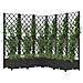 Fioriera Da Giardino Con Graticcio Nero 120x120x121,5 Cm In Pp - Foto miniatura 7
