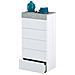 Cassettiera Irving, Settimanale A 5 Cassetti, Mobile Comò Per Camera Da Letto, Comò Moderno, 61x40h118 Cm, Bianco - Foto miniatura 4