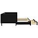 Divano Letto Estraibile Con Cassetti Nero 90x190 Cm In Velluto - Foto miniatura 3