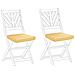 Set Di 2 Cuscini Sedie Da Giardino Giallo Bianco 37 X 34 Cm Terni - Foto miniatura 4