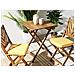 Set Di 2 Cuscini Sedie Da Giardino Giallo Bianco 37 X 34 Cm Terni - Foto miniatura 1
