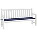 Cuscino Panca Da Giardino Blu Marino 200x50x3 Cm Tessuto Oxford - Foto miniatura 3