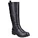 Black Casual Closed Ladies' Boots Stivali Pelle Sintetica Scarpe Donna Nero Eu 38, Y9155-00 - Foto miniatura 1