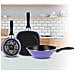 Very Peri Set Padella, Griglia, Wok A Induzione Da 24-27-28 Cm, Antiaderente Senza Pfoa Viola - Foto miniatura 7