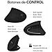 RATON OPTICO DUAL GLIDE VERTICAL ERGO DUAL BATERIA NEGRO mouse Universale Mano destra Bluetooth + USB Type-A Ottico 1600 DPI - Foto miniatura 7