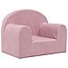 Divano per Bambini Rosa in Morbido Peluche - Foto miniatura 1