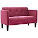 Divano Divanetto Rosso Vino 111 cm in Velluto - Foto miniatura 1