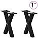 Gambe Tavolino Da Caffè A X 2 Pz Nero 37x(30-31) Cm In Acciaio - Foto miniatura 3
