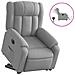 Lusso Casadino -  Poltrona Reclinante Alzapersona Elettrica Grigio Chiaro Tessuto - Foto miniatura 1