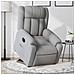 Lusso Casadino -  Poltrona Reclinante Alzapersona Elettrica Grigio Chiaro Tessuto - Foto miniatura 8