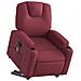 Poltrona Alzapersona Massaggio Reclinabile Rosso Vino Tessuto - Foto miniatura 3