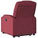 Poltrona Alzapersona Massaggio Reclinabile Rosso Vino Tessuto - Foto miniatura 5